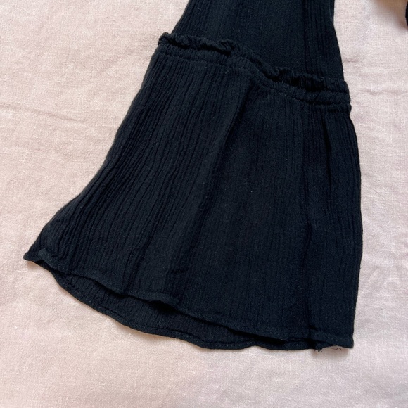 Urban Outfitters Kimchi Blue Black Kimora Smocked Crop Top. Size S - Picture 9 of 11